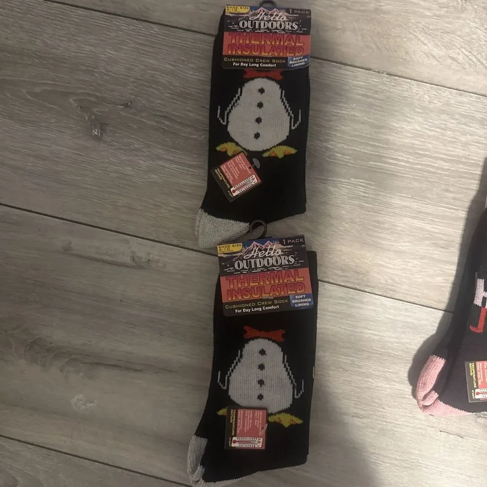 Hello Outdoors 5 thermal insulated cushioned crew sock shoe size 4–10